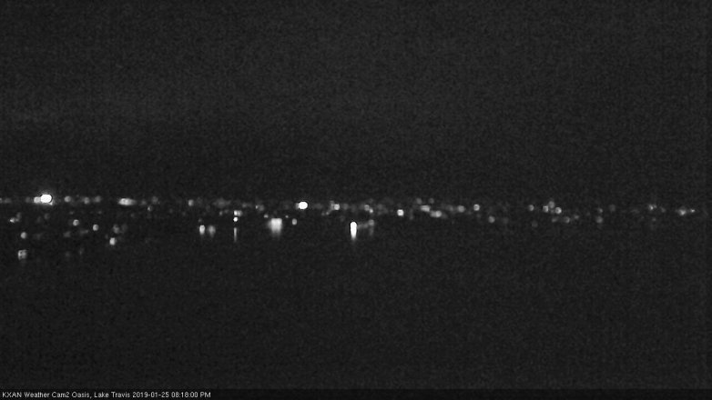 Lake Travis webcam, January 25, 2019 7:20 PM CT