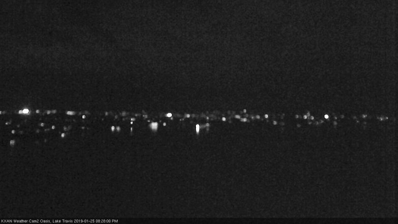 Lake Travis webcam, January 25, 2019 7:30 PM CT