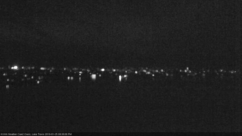 Lake Travis webcam, January 25, 2019 7:40 PM CT