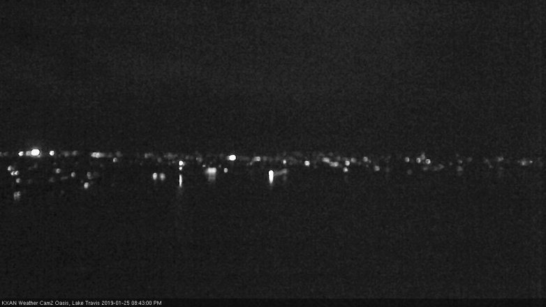 Lake Travis webcam, January 25, 2019 7:45 PM CT