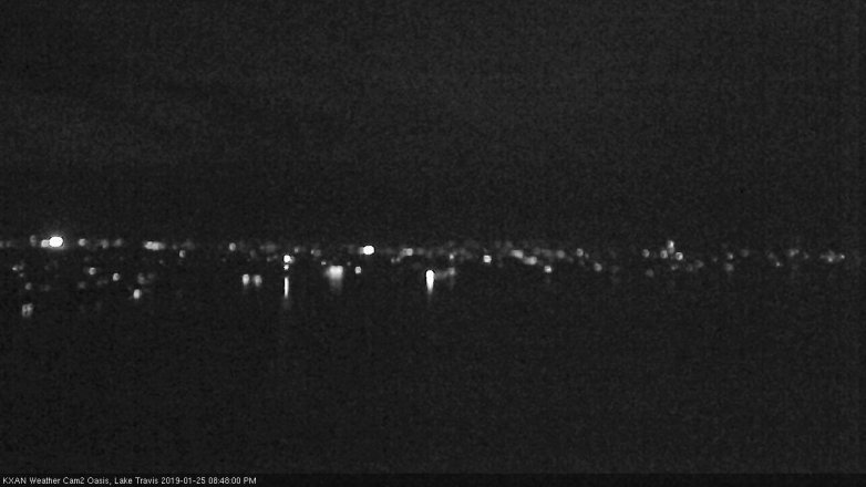 Lake Travis webcam, January 25, 2019 7:50 PM CT