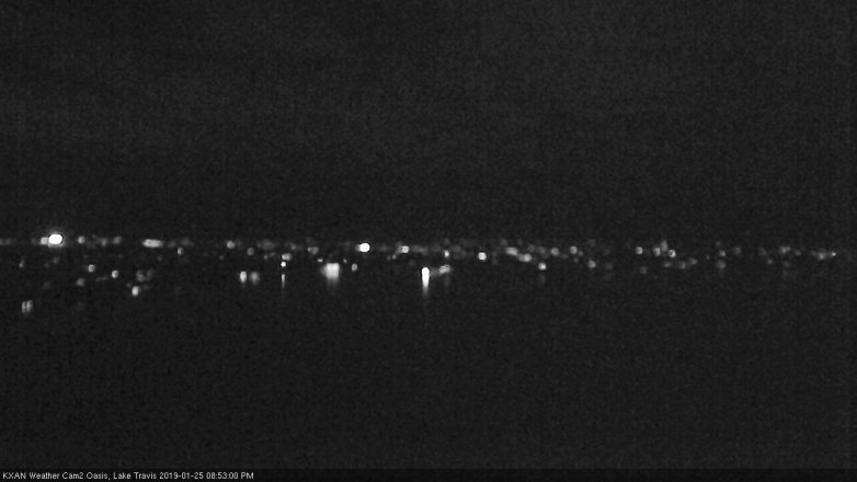 Lake Travis webcam, January 25, 2019 7:55 PM CT