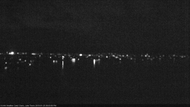 Lake Travis webcam, January 25, 2019 8:05 PM CT