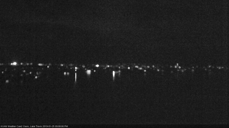 Lake Travis webcam, January 25, 2019 8:10 PM CT