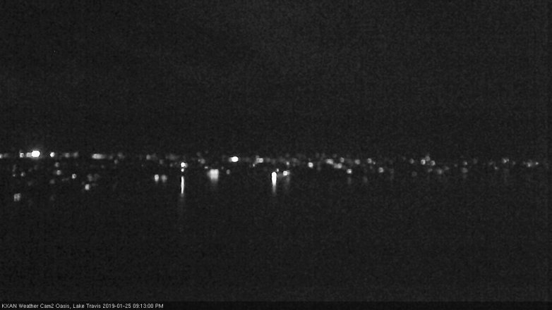 Lake Travis webcam, January 25, 2019 8:15 PM CT