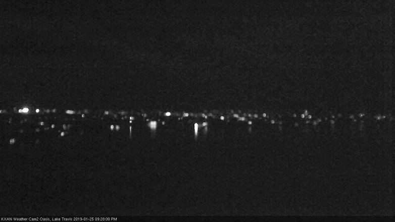 Lake Travis webcam, January 25, 2019 8:30 PM CT