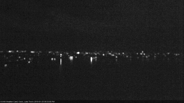 Lake Travis webcam, January 25, 2019 8:35 PM CT