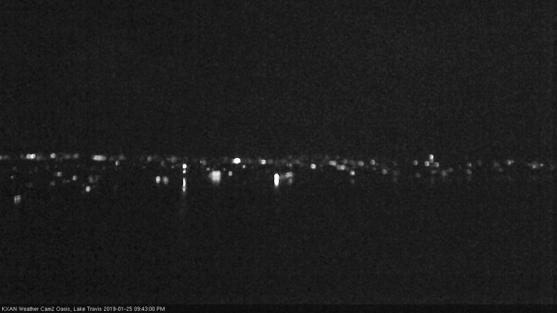 Lake Travis webcam, January 25, 2019 8:45 PM CT