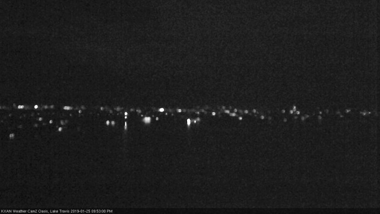 Lake Travis webcam, January 25, 2019 8:55 PM CT