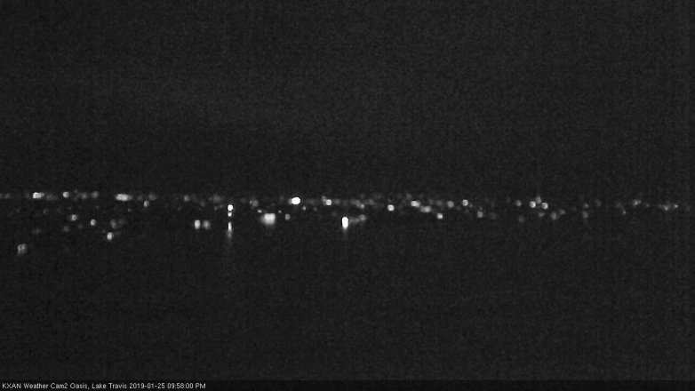 Lake Travis webcam, January 25, 2019 9:00 PM CT