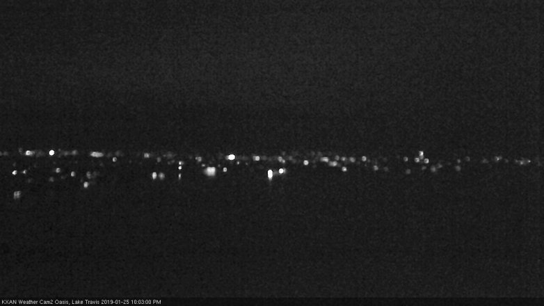 Lake Travis webcam, January 25, 2019 9:05 PM CT