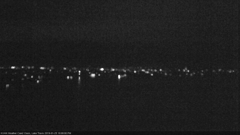 Lake Travis webcam, January 25, 2019 9:10 PM CT
