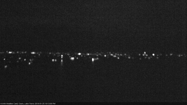 Lake Travis webcam, January 25, 2019 9:15 PM CT