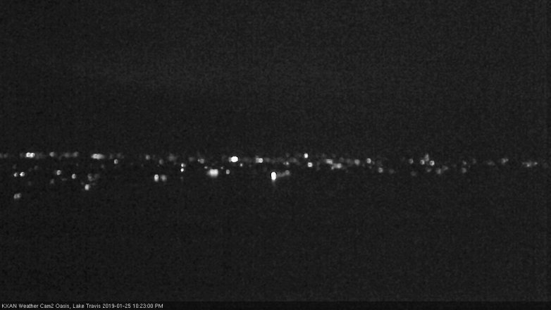 Lake Travis webcam, January 25, 2019 9:25 PM CT