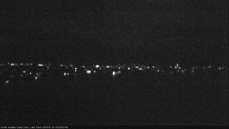 Lake Travis webcam, January 25, 2019 9:30 PM CT