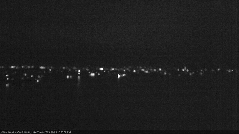Lake Travis webcam, January 25, 2019 9:35 PM CT