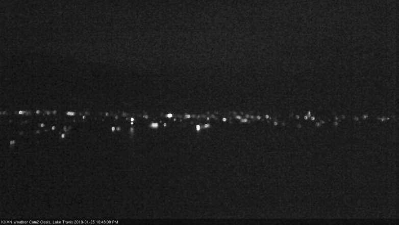 Lake Travis webcam, January 25, 2019 9:50 PM CT