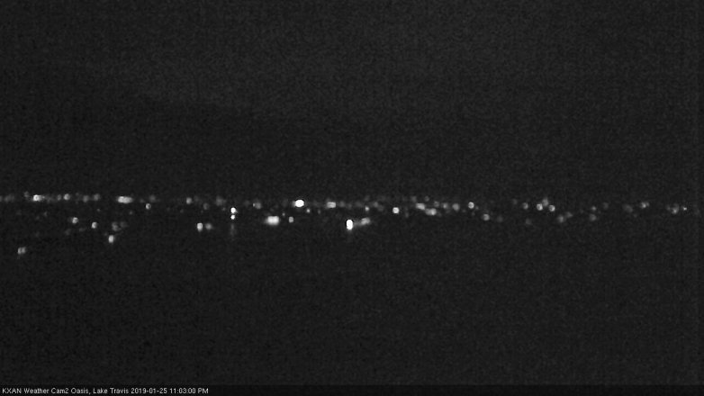 Lake Travis webcam, January 25, 2019 10:05 PM CT