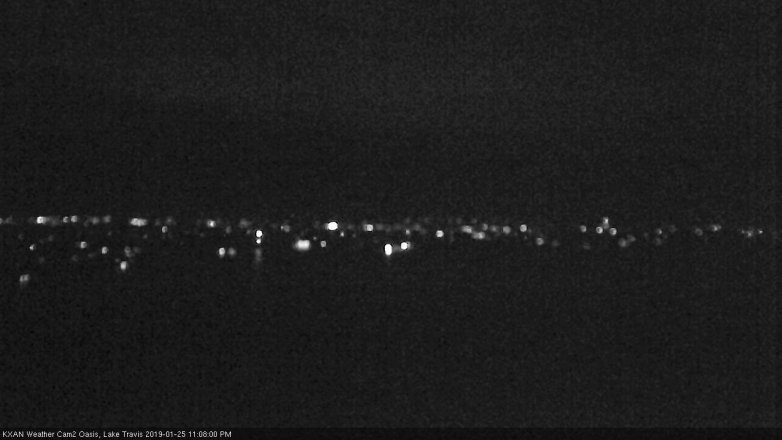 Lake Travis webcam, January 25, 2019 10:10 PM CT