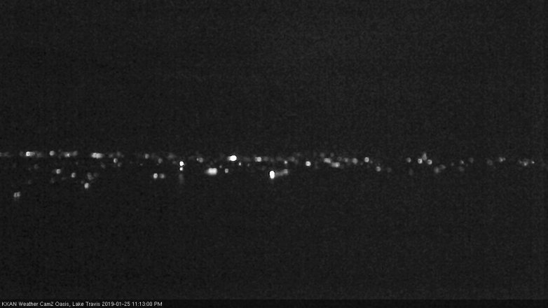 Lake Travis webcam, January 25, 2019 10:15 PM CT
