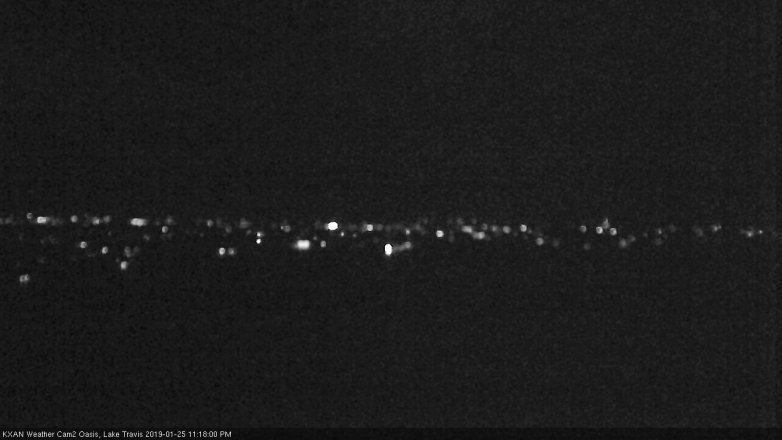Lake Travis webcam, January 25, 2019 10:20 PM CT