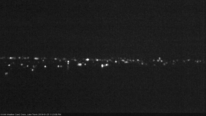 Lake Travis webcam, January 25, 2019 10:25 PM CT