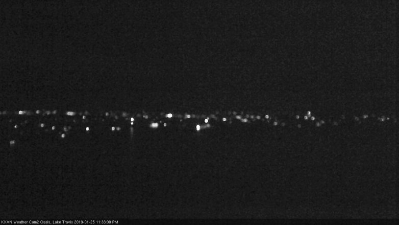 Lake Travis webcam, January 25, 2019 10:35 PM CT