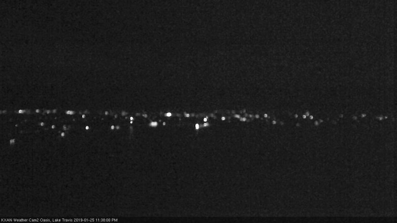 Lake Travis webcam, January 25, 2019 10:40 PM CT