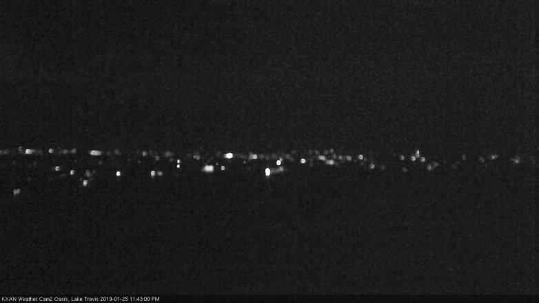 Lake Travis webcam, January 25, 2019 10:45 PM CT