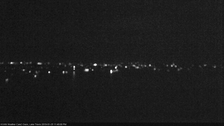 Lake Travis webcam, January 25, 2019 10:50 PM CT
