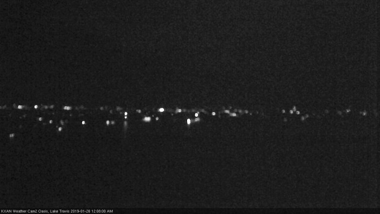 Lake Travis webcam, January 25, 2019 11:10 PM CT