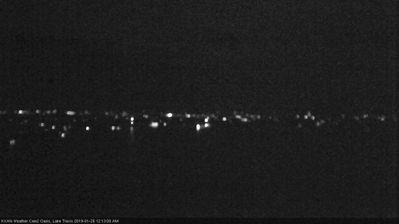 Lake Travis webcam, January 25, 2019 11:15 PM CT