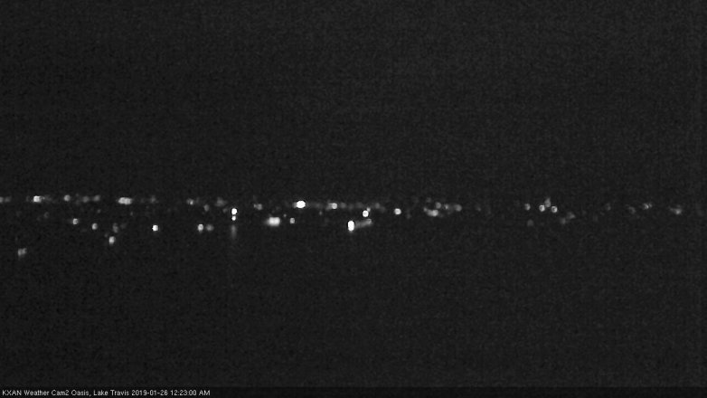 Lake Travis webcam, January 25, 2019 11:25 PM CT