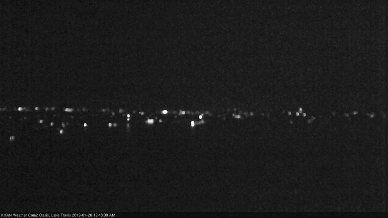 Lake Travis webcam, January 25, 2019 11:50 PM CT