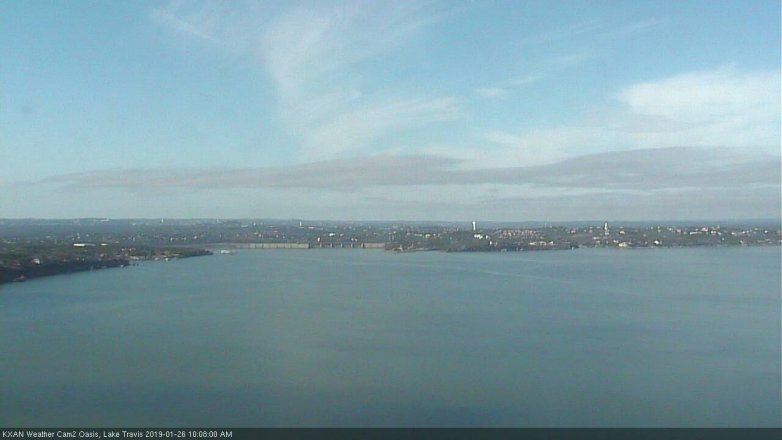 Lake Travis webcam, January 26, 2019 9:10 AM CT