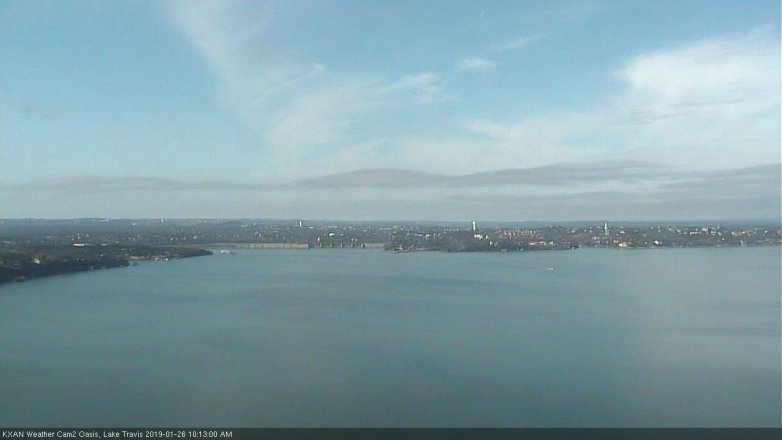 Lake Travis webcam, January 26, 2019 9:15 AM CT