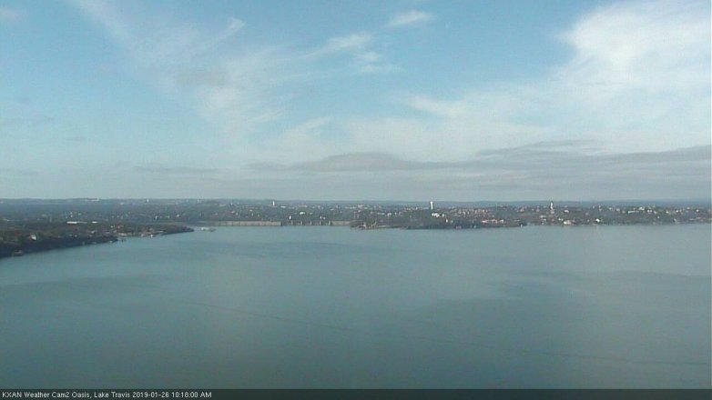Lake Travis webcam, January 26, 2019 9:20 AM CT