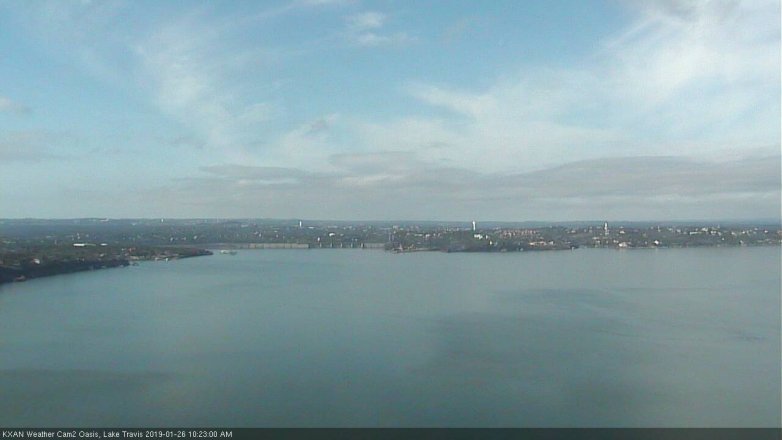 Lake Travis webcam, January 26, 2019 9:25 AM CT