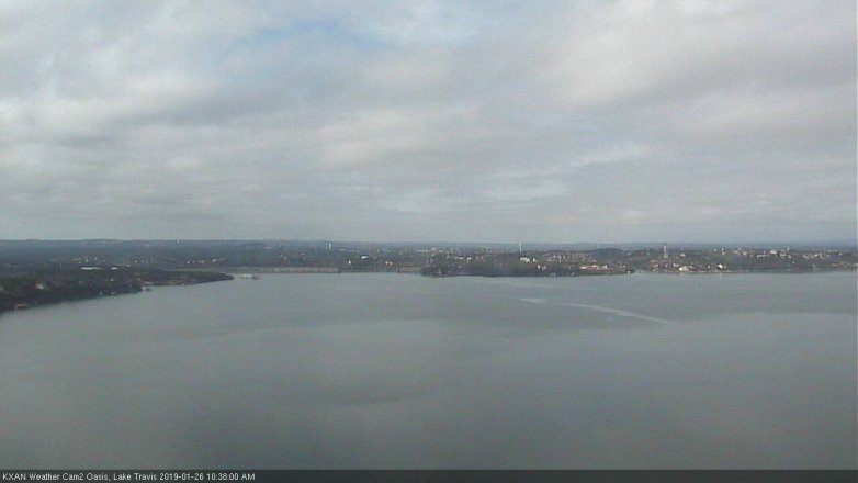 Lake Travis webcam, January 26, 2019 9:40 AM CT