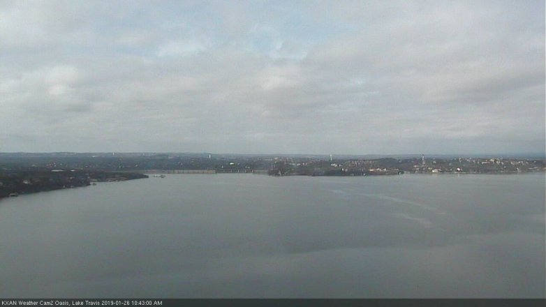 Lake Travis webcam, January 26, 2019 9:45 AM CT