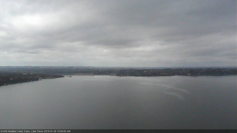 Lake Travis webcam, January 26, 2019 10:00 AM CT