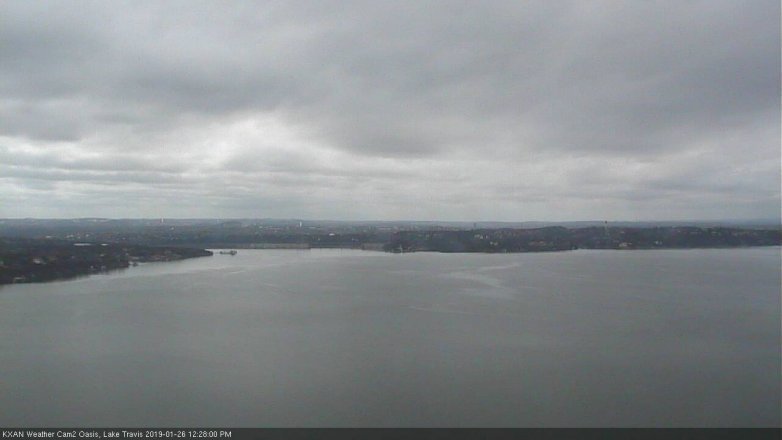 Lake Travis webcam, January 26, 2019 11:30 AM CT