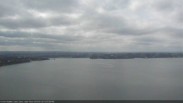 Lake Travis webcam, January 26, 2019 12:00 PM CT