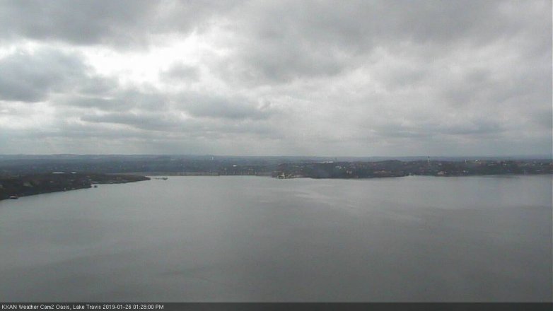 Lake Travis webcam, January 26, 2019 12:30 PM CT
