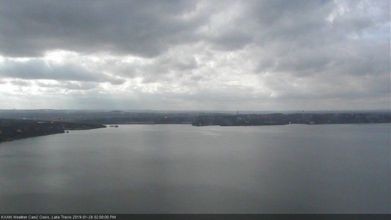 Lake Travis webcam, January 26, 2019 1:10 PM CT