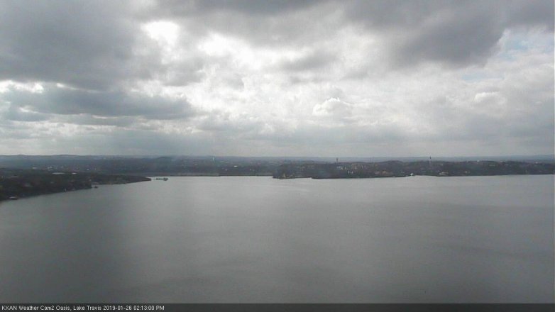 Lake Travis webcam, January 26, 2019 1:15 PM CT