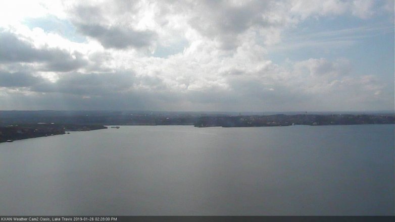 Lake Travis webcam, January 26, 2019 1:30 PM CT