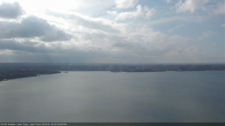 Lake Travis webcam, January 26, 2019 1:35 PM CT