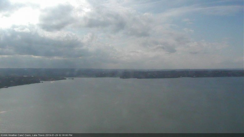 Lake Travis webcam, January 26, 2019 1:40 PM CT