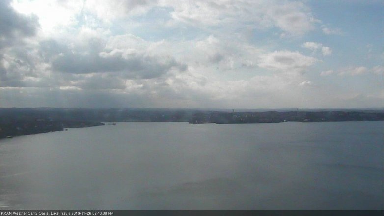 Lake Travis webcam, January 26, 2019 1:45 PM CT